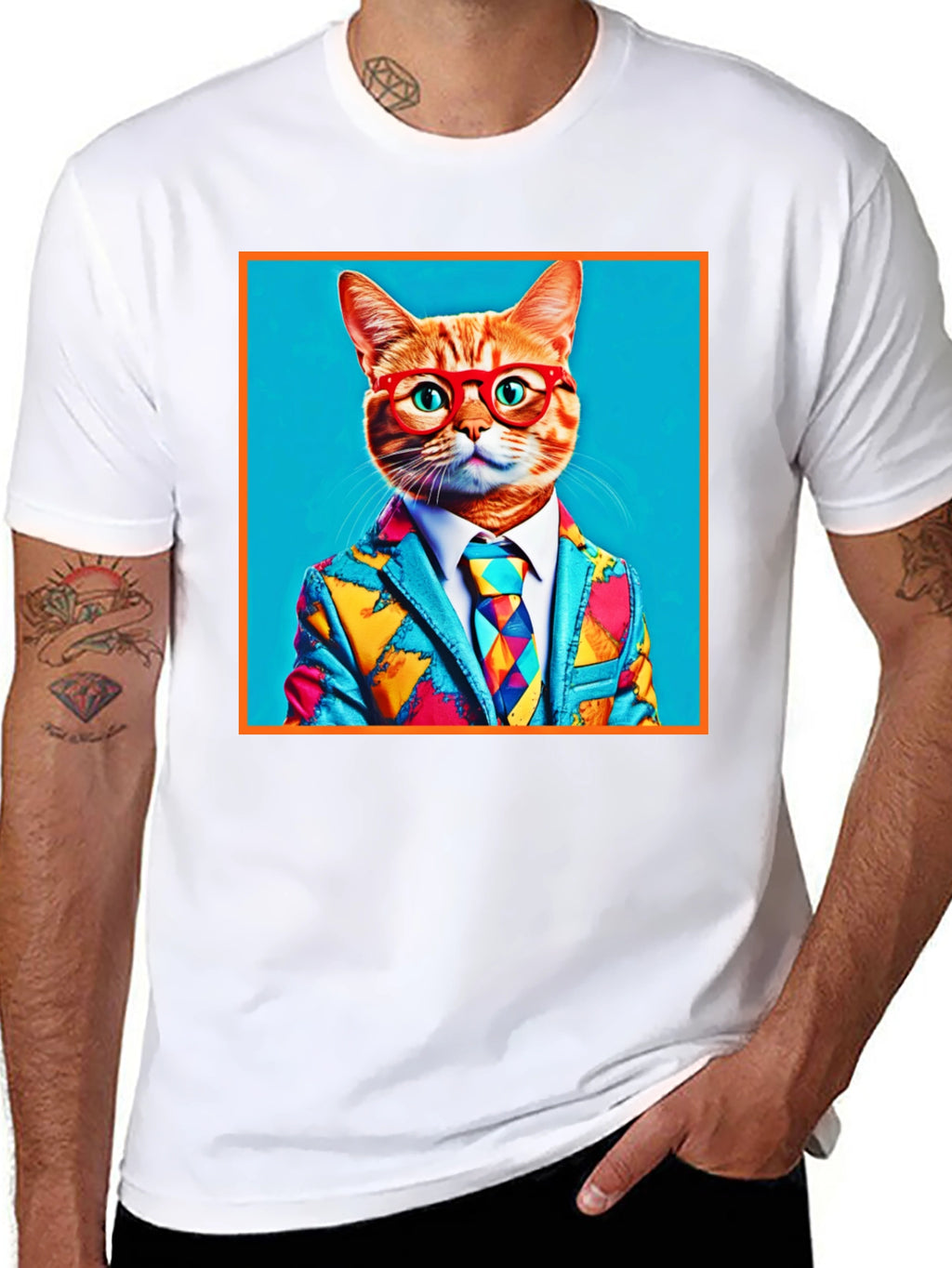 Cool Cat Suit Graphic T-Shirt - Novelty Menswear