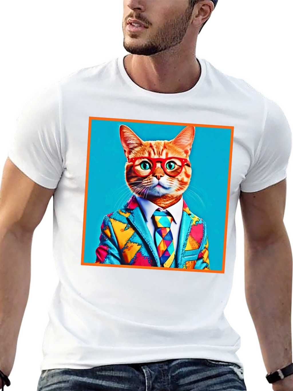 Cool Cat Suit Graphic T-Shirt - Novelty Menswear