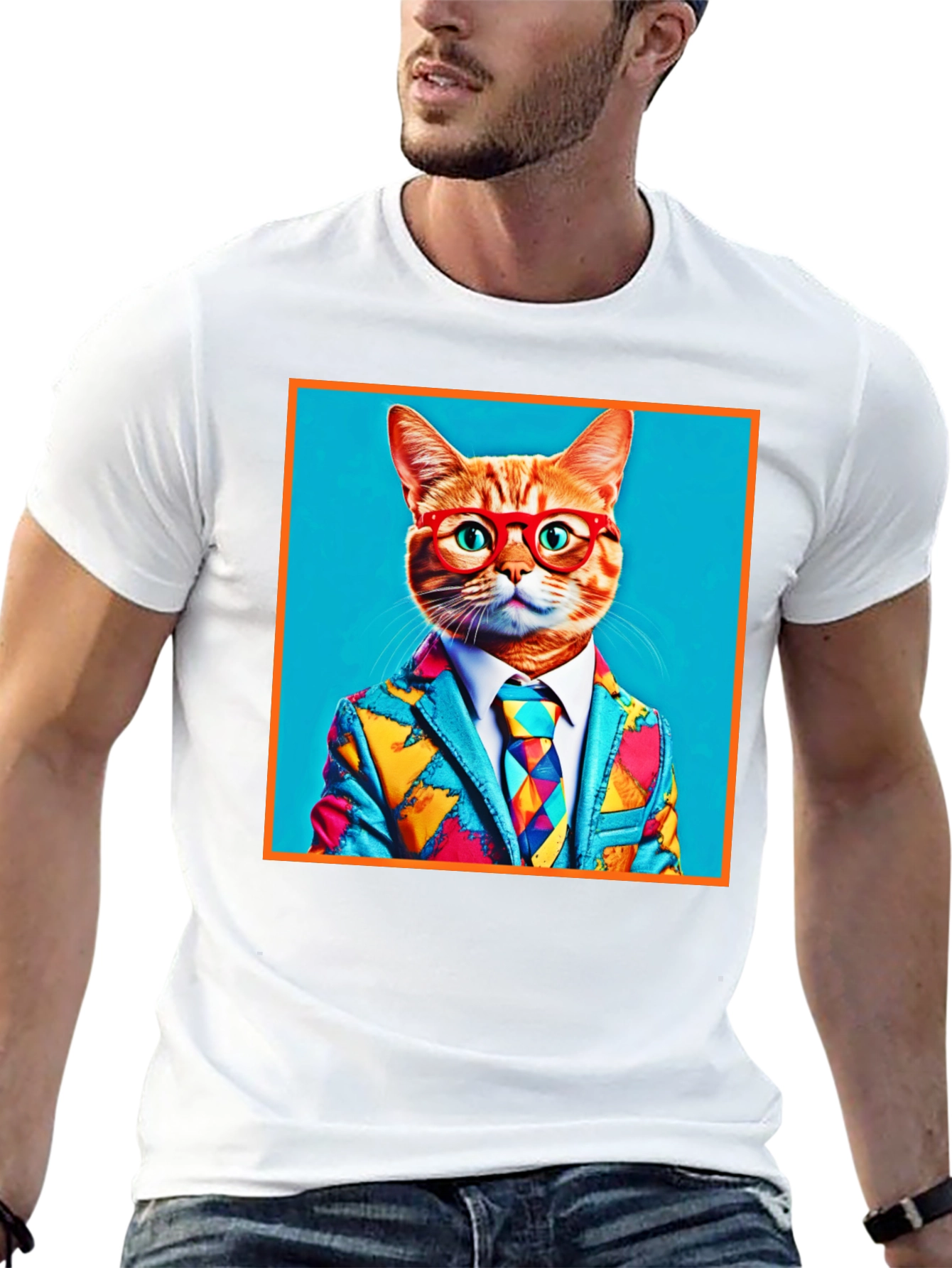 Cool Cat Suit Graphic T-Shirt - Novelty Menswear