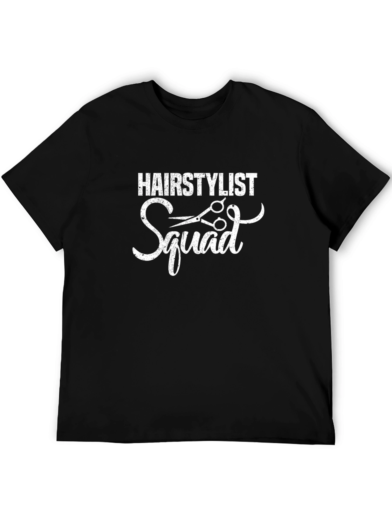 Hairstylist Squad Tee - Black Cotton Crew Neck