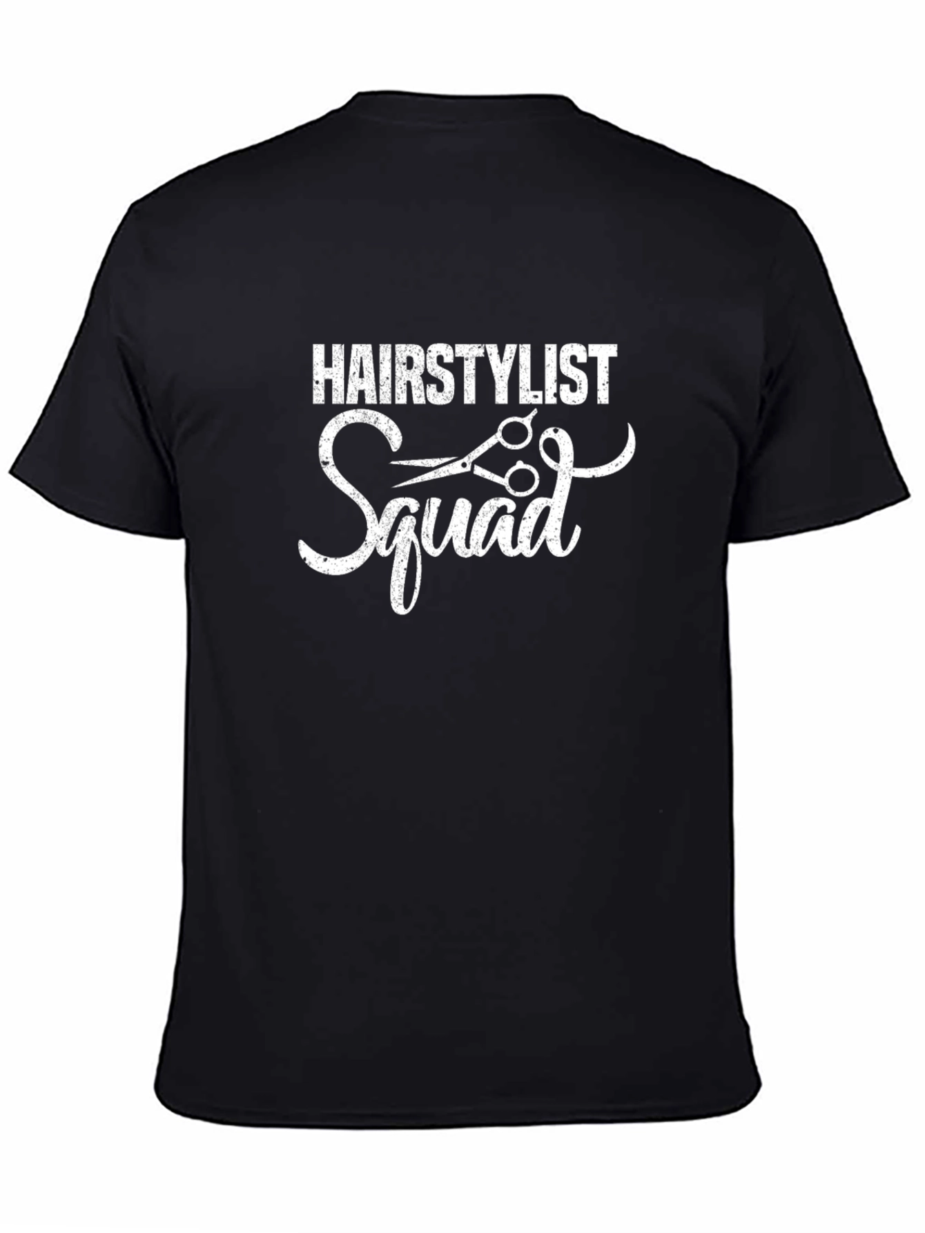 Hairstylist Squad Tee - Black Cotton Crew Neck