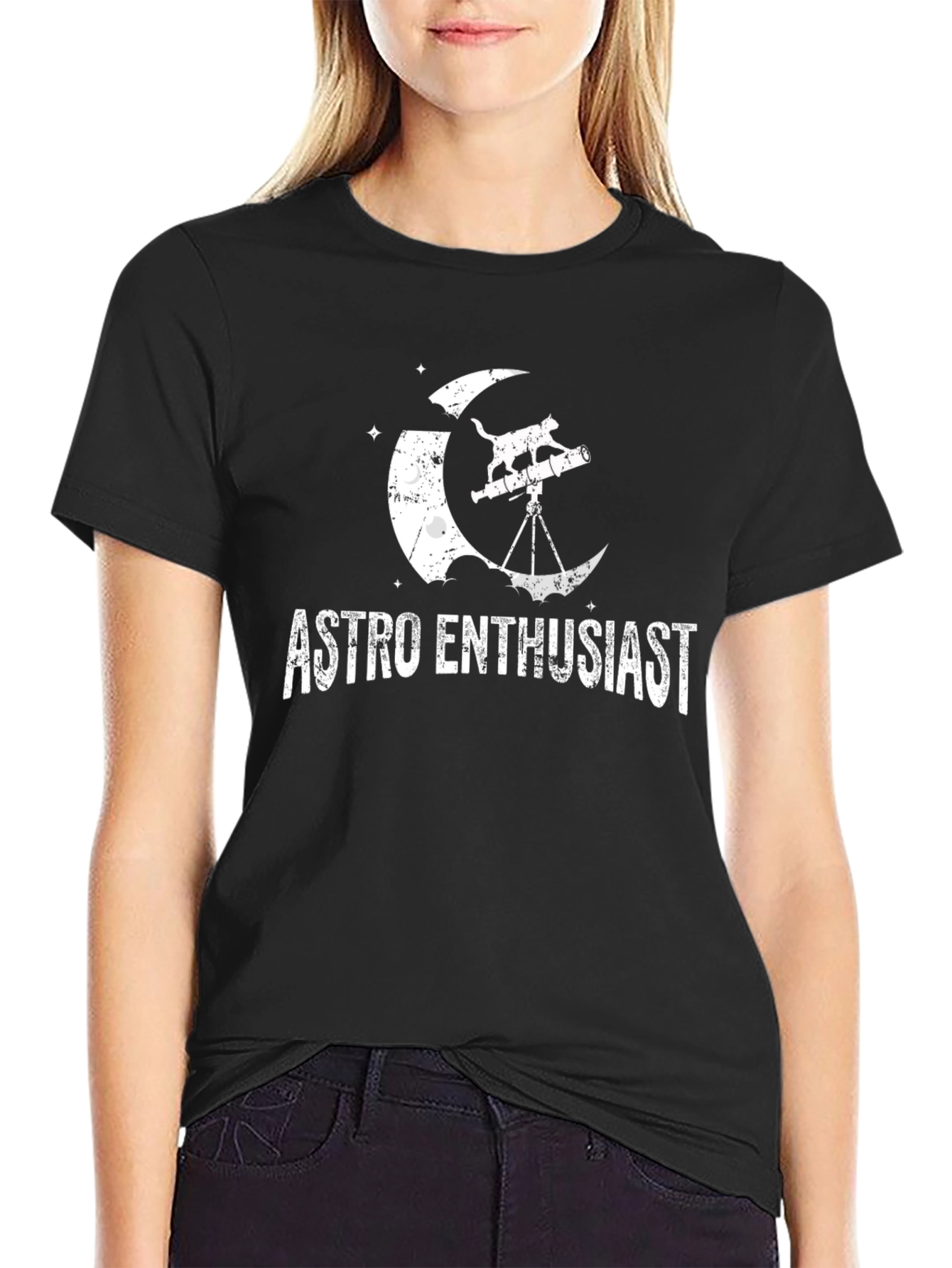 Astro Enthusiast Cat Telescope T-Shirt