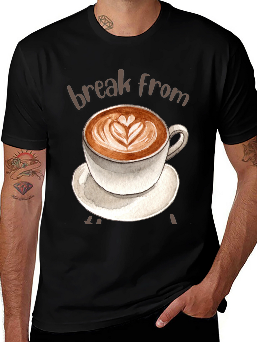 Coffee Break T-Shirt - Latte Art Tee