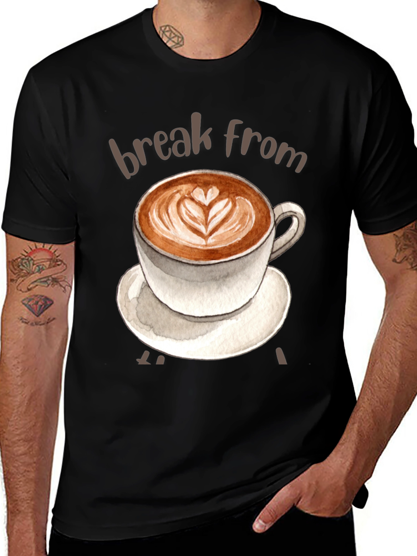 Coffee Break T-Shirt - Latte Art Tee