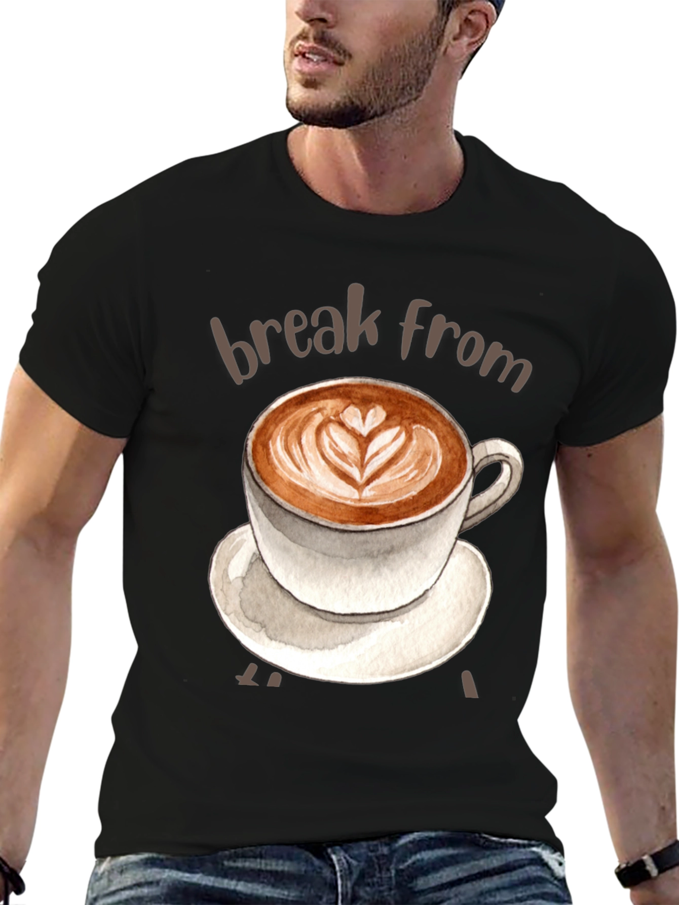 Coffee Break T-Shirt - Latte Art Tee