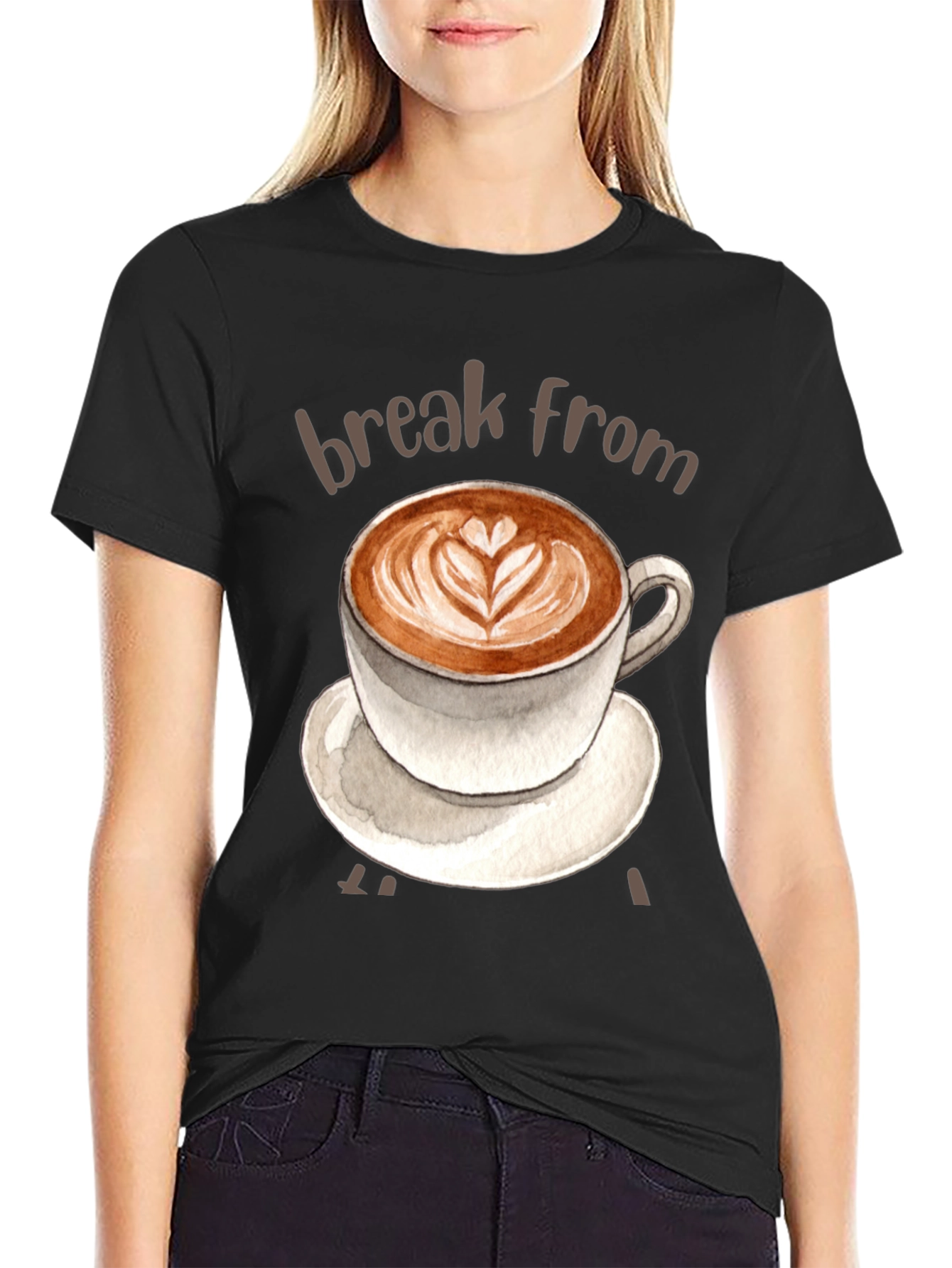 Coffee Break T-Shirt - Latte Art Tee