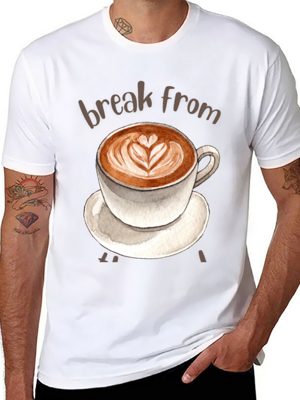 Coffee Break T-Shirt - Latte Art Tee