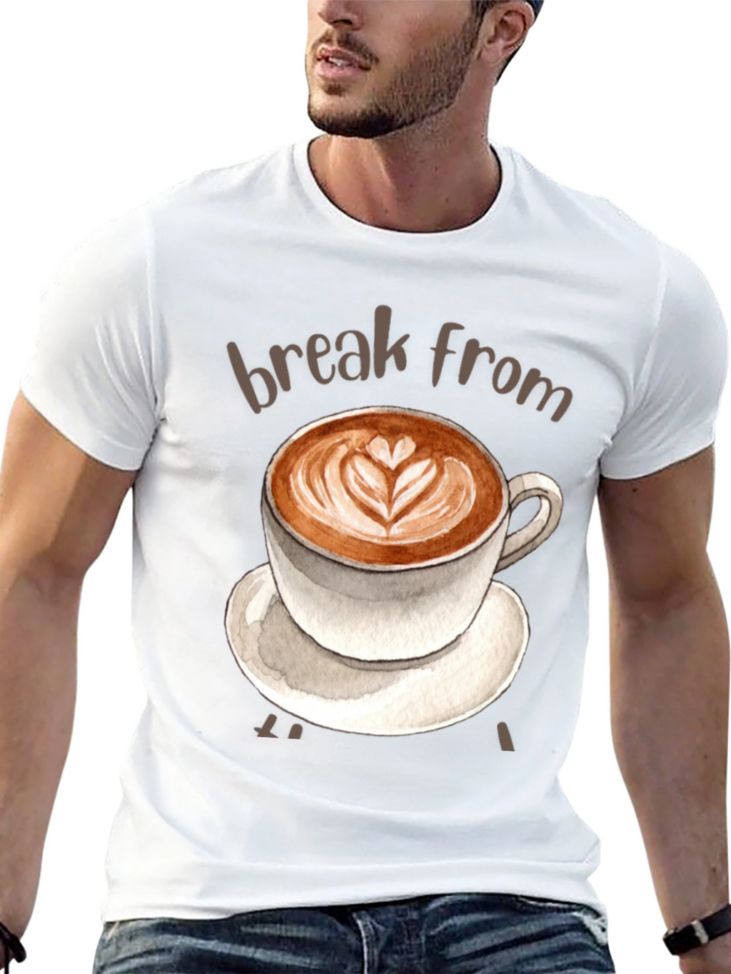 Coffee Break T-Shirt - Latte Art Tee