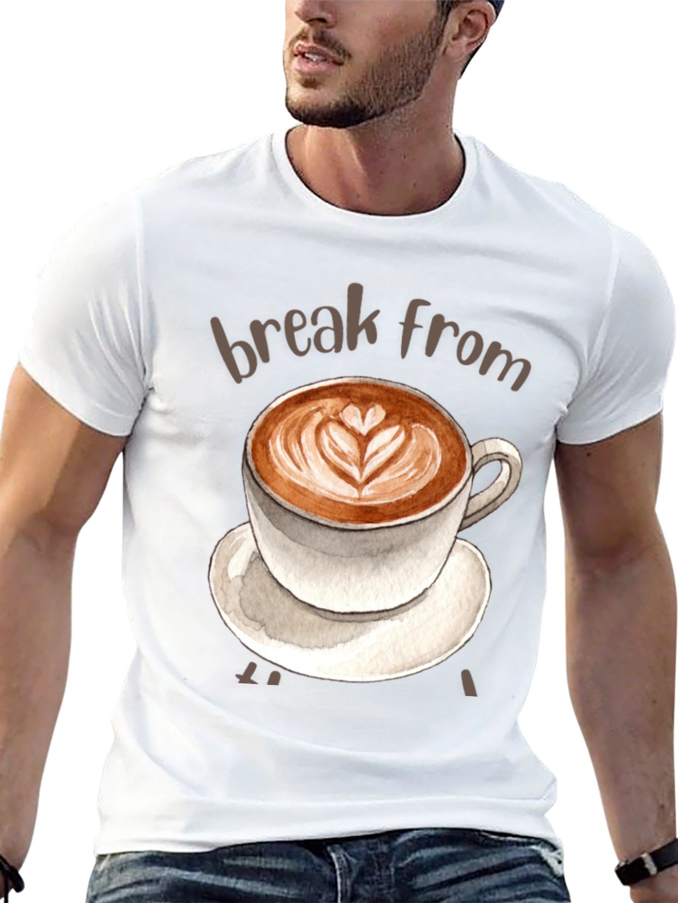 Coffee Break T-Shirt - Latte Art Tee