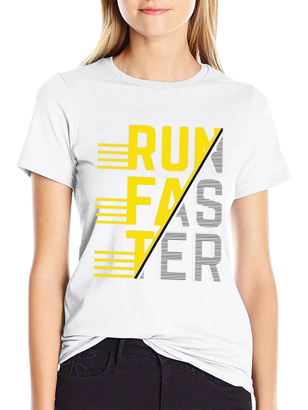 Run Faster Graphic Tee - Athletic Motivation Shirt
