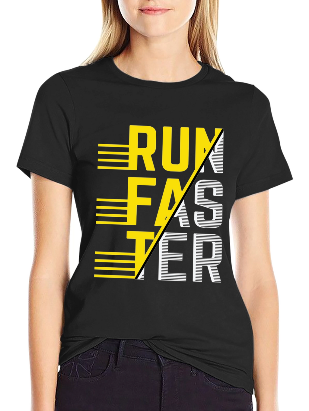 Run Faster Graphic Tee - Athletic Motivation Shirt