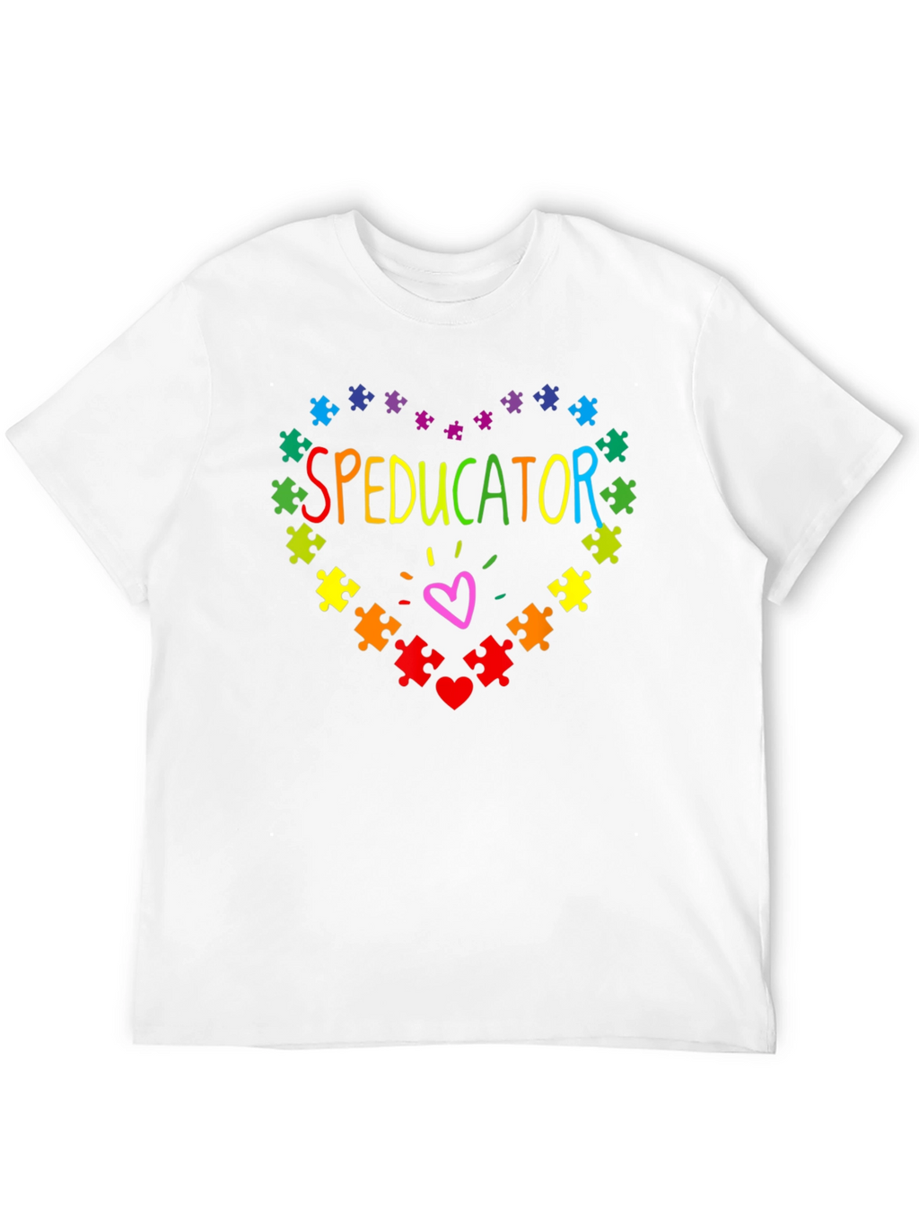 Speducator Autism Awareness Puzzle Heart T-Shirt