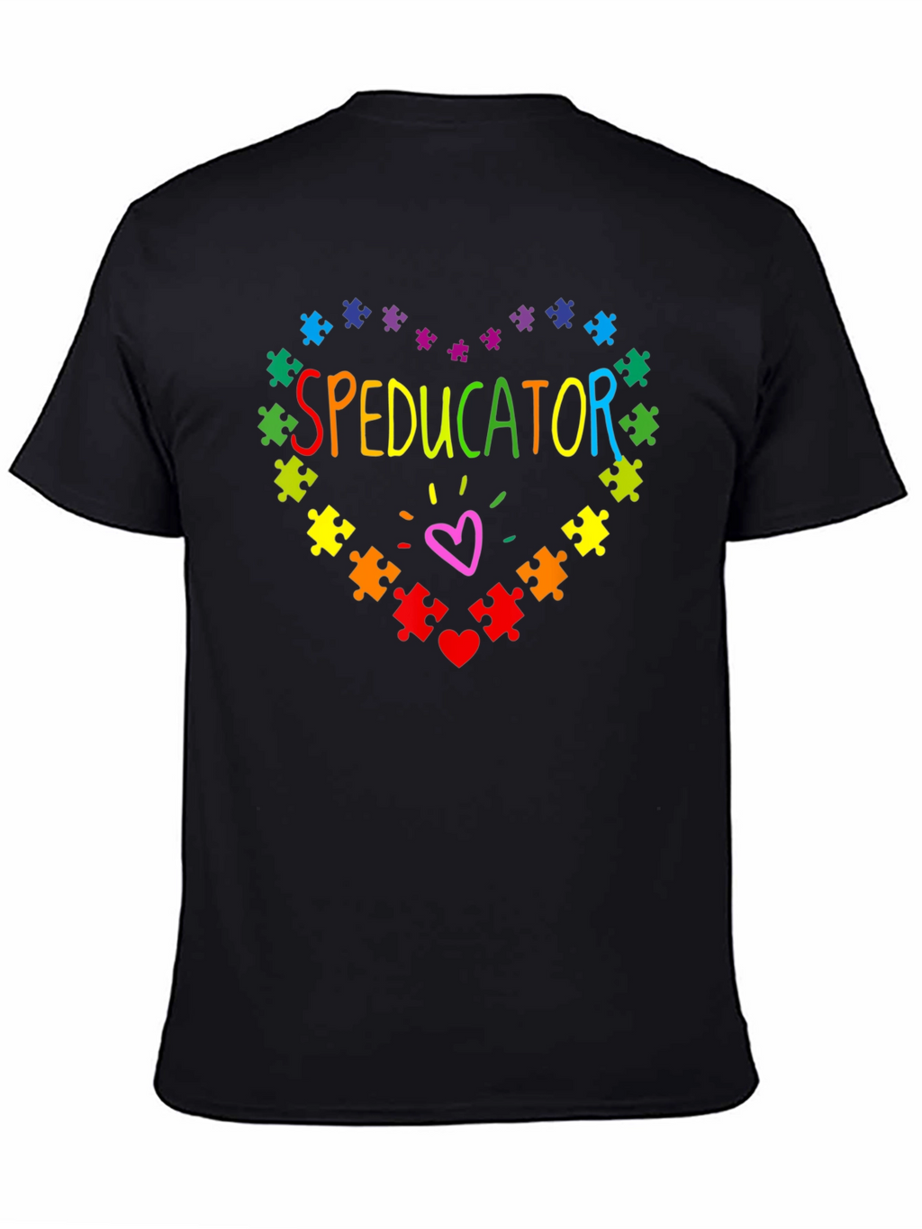 Speducator Autism Awareness Puzzle Heart T-Shirt