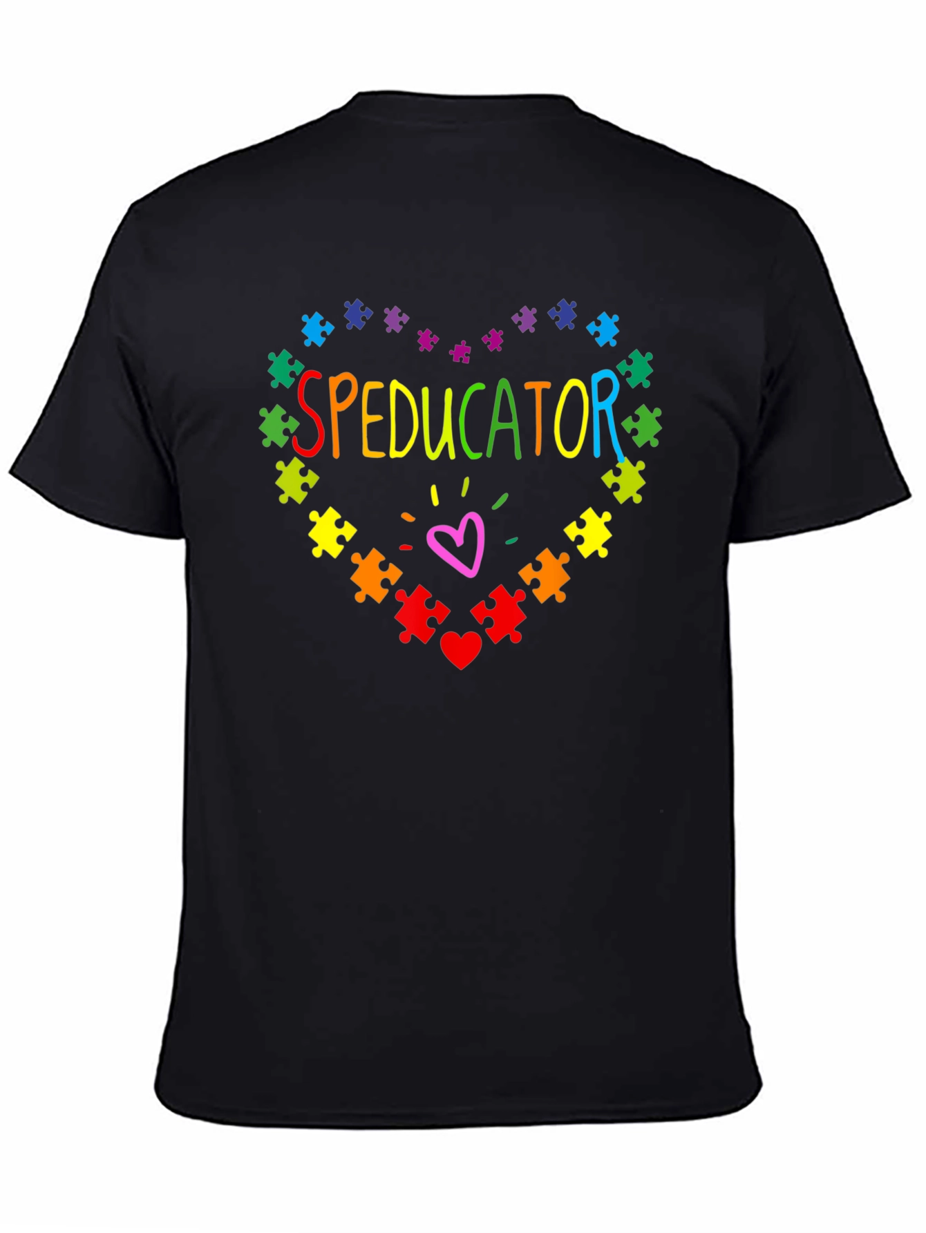 Speducator Autism Awareness Puzzle Heart T-Shirt