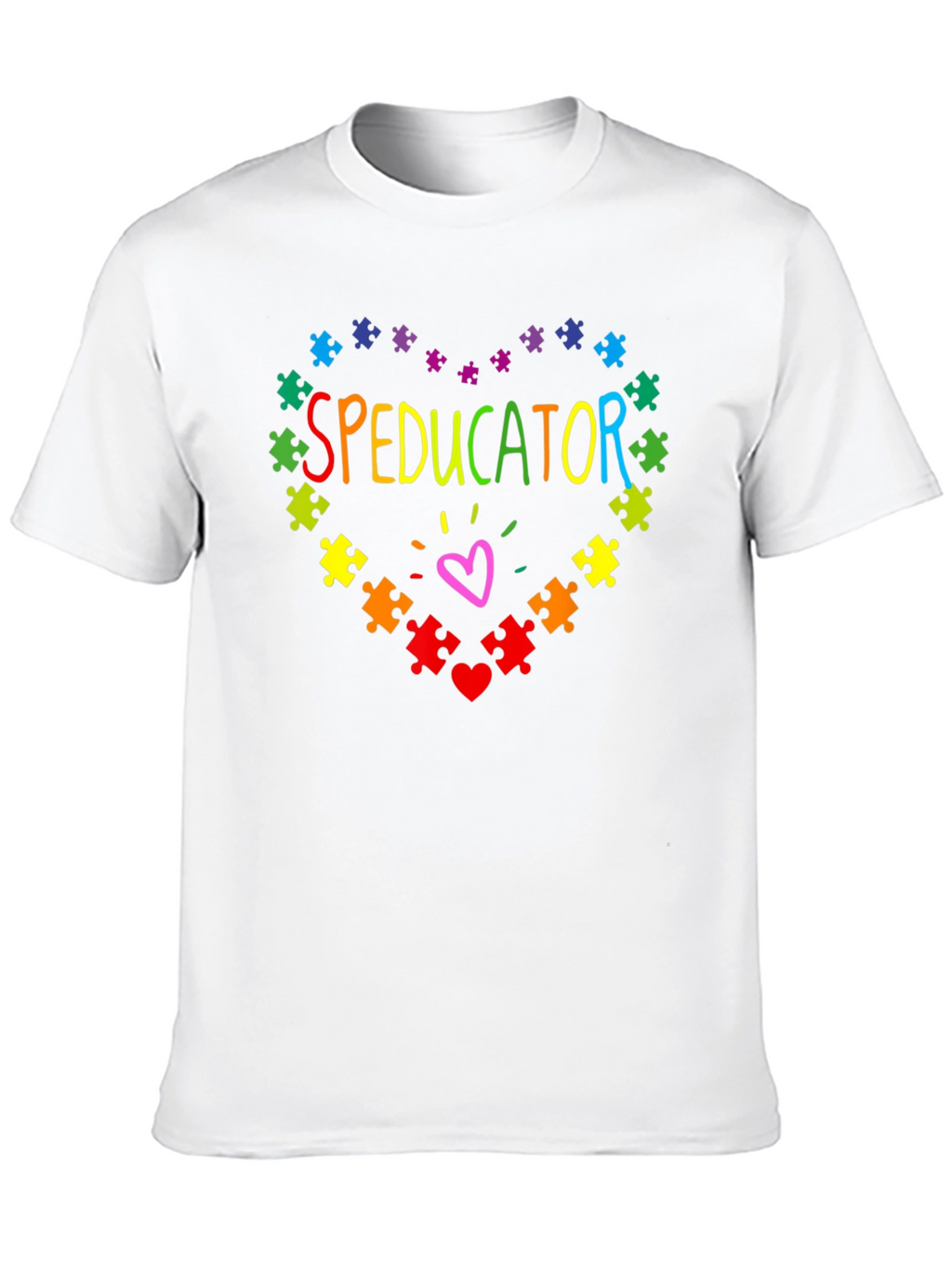 Speducator Autism Awareness Puzzle Heart T-Shirt
