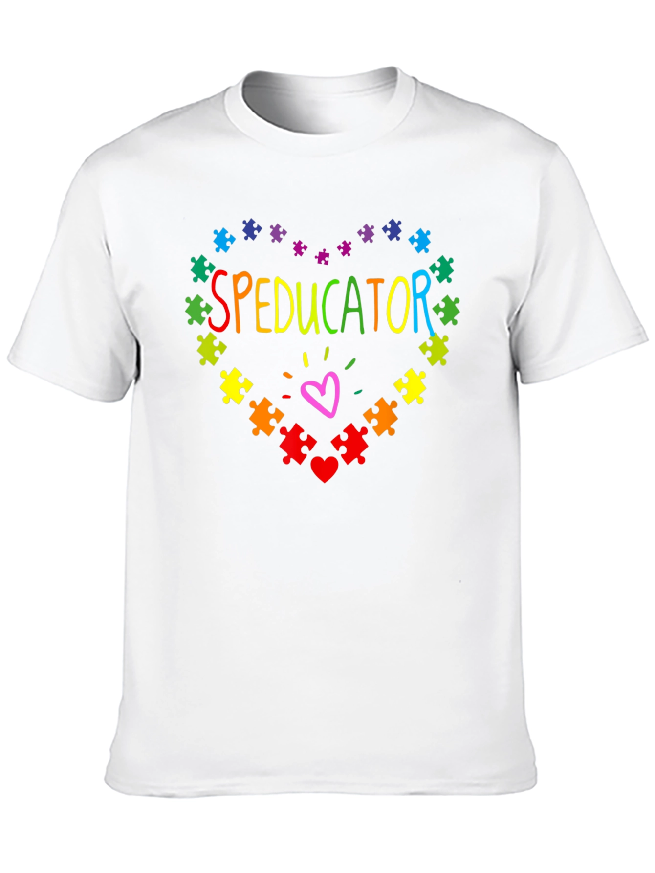 Speducator Autism Awareness Puzzle Heart T-Shirt