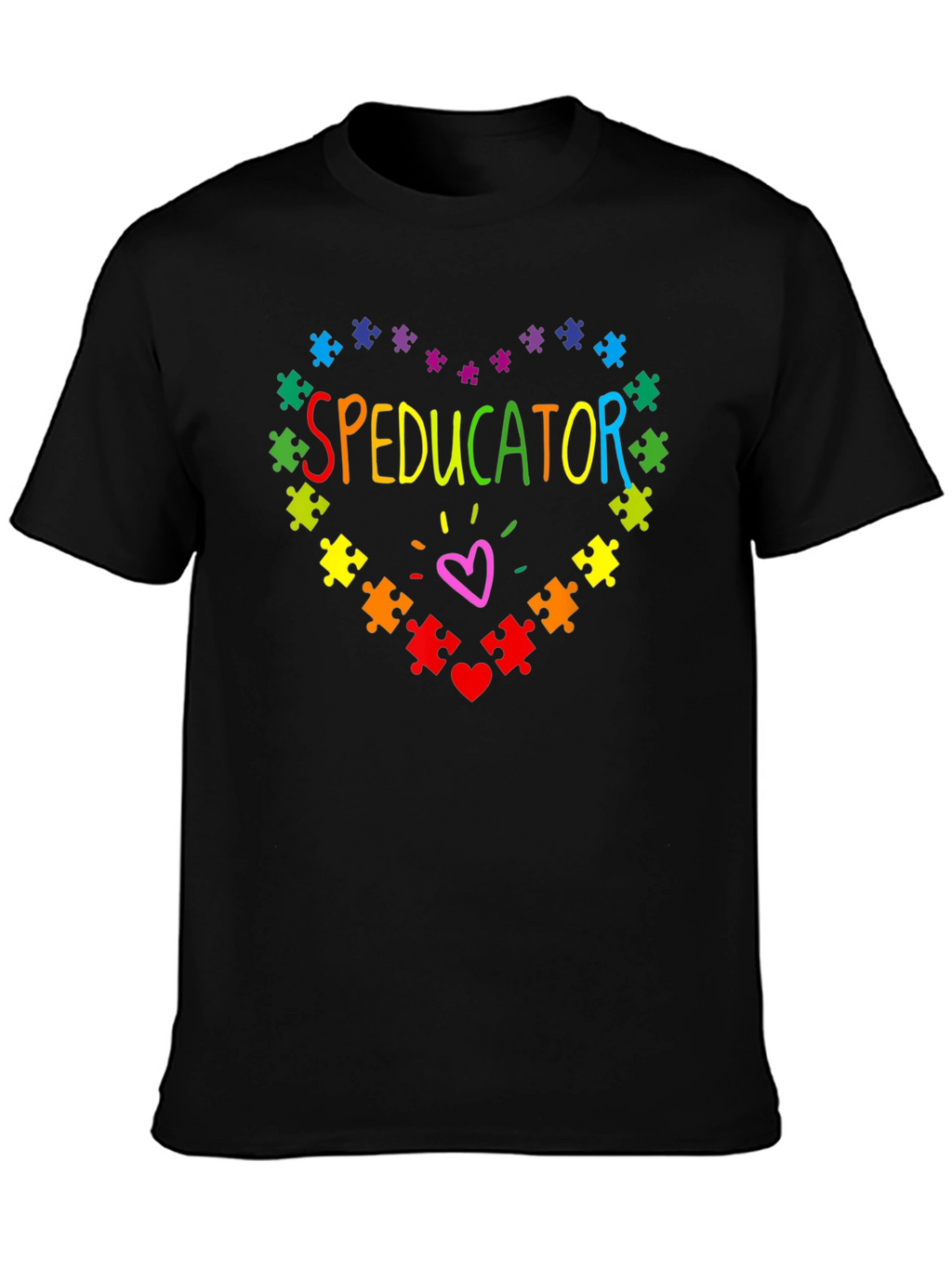 Speducator Autism Awareness Puzzle Heart T-Shirt