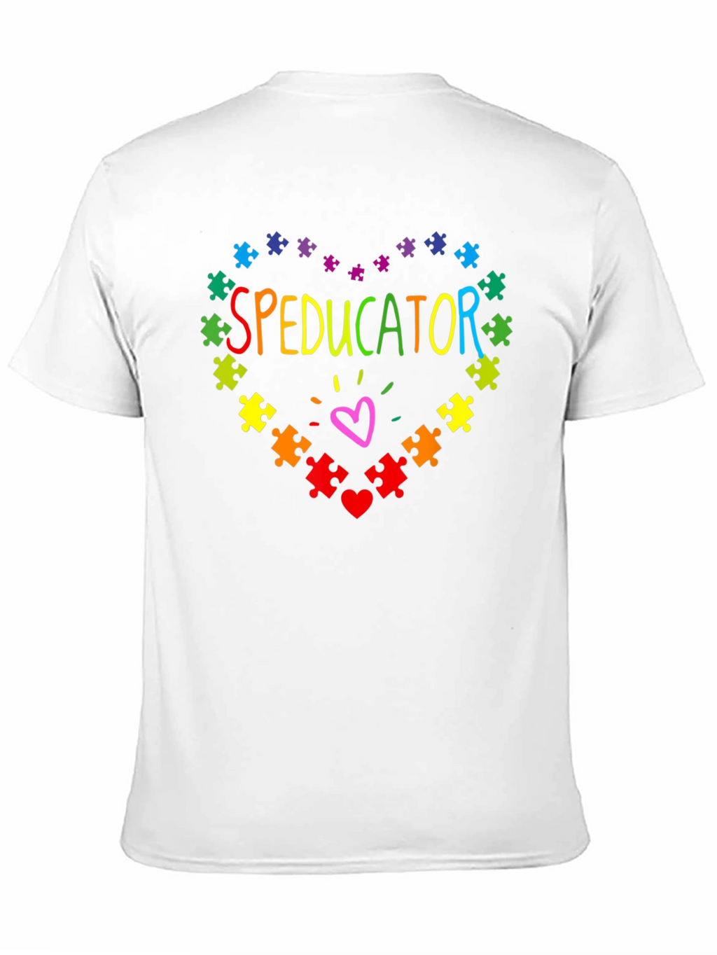 Speducator Autism Awareness Puzzle Heart T-Shirt