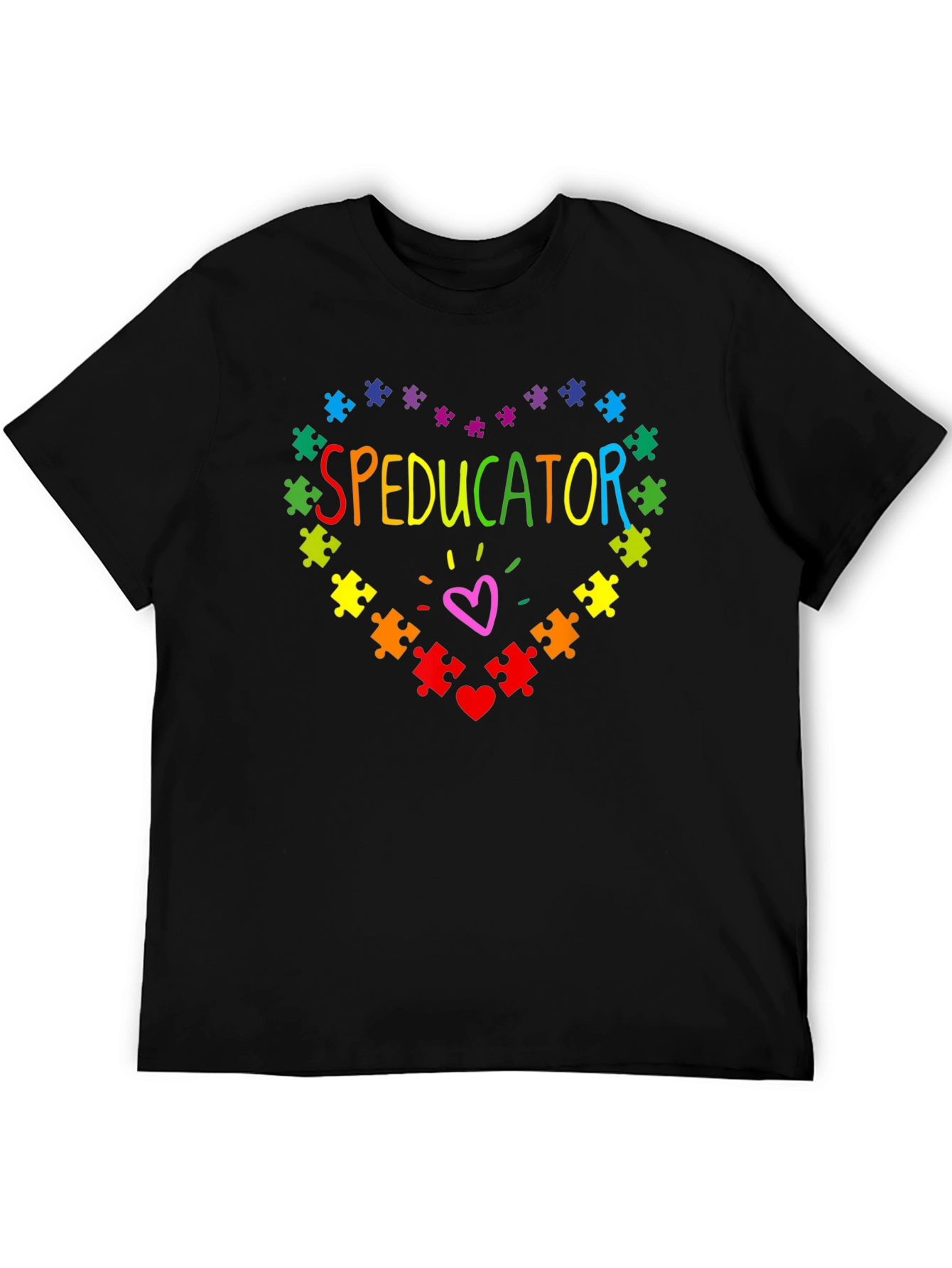 Speducator Autism Awareness Puzzle Heart T-Shirt