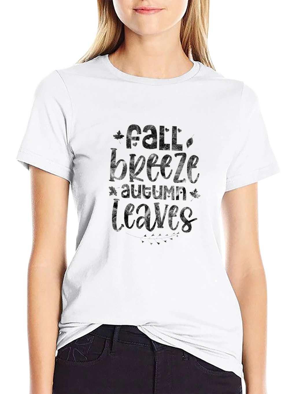 Fall Breeze Autumn Leaves Graphic T-Shirt