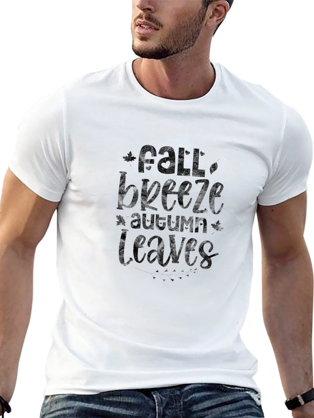 Fall Breeze Autumn Leaves Graphic T-Shirt