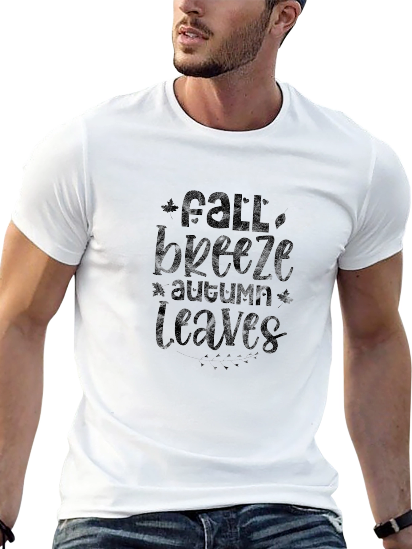 Fall Breeze Autumn Leaves Graphic T-Shirt
