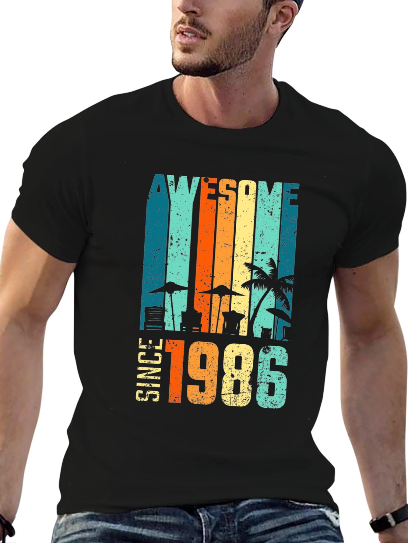 Awesome Since 1986 Retro Beach T-Shirt