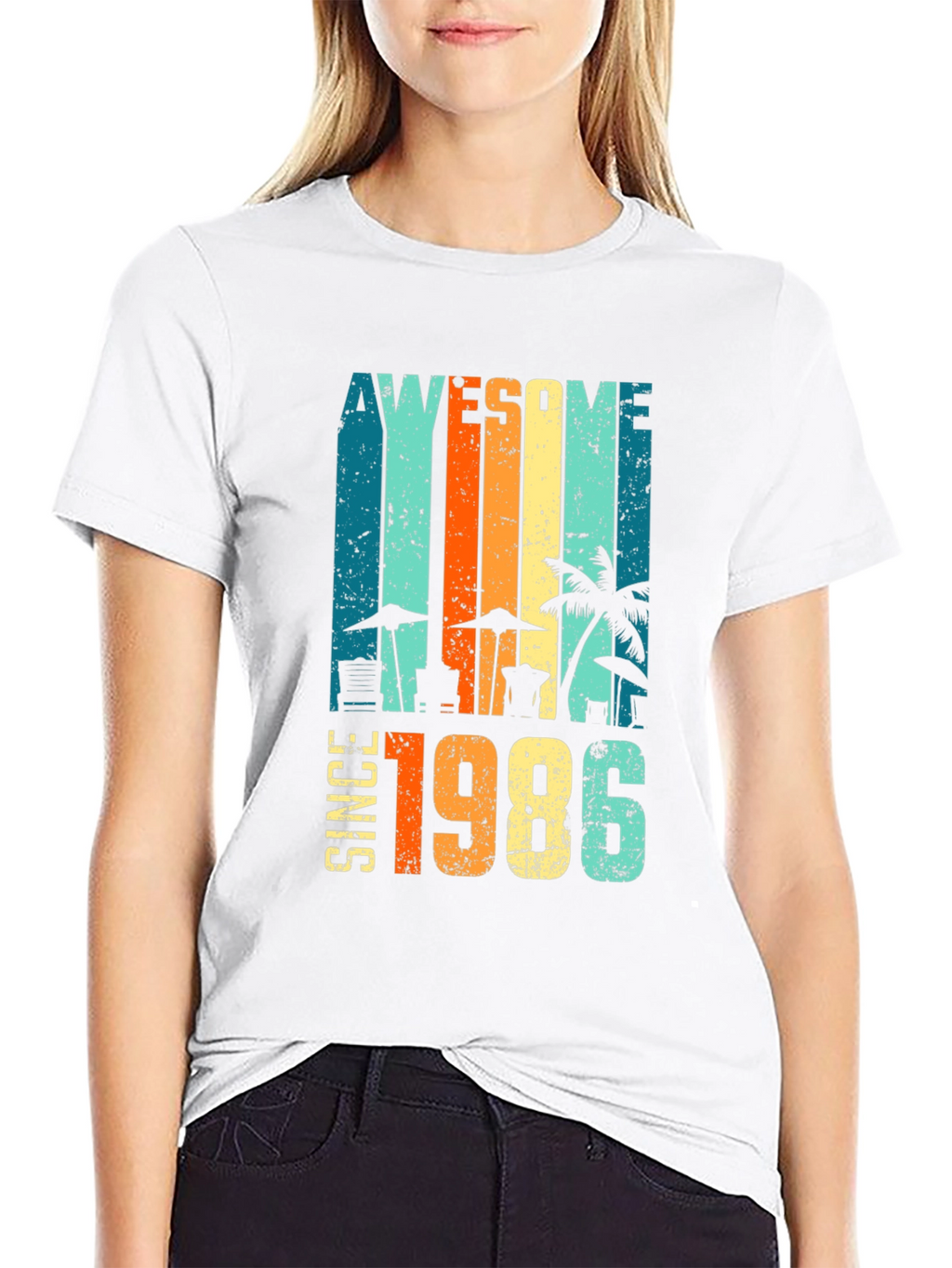 Awesome Since 1986 Retro Beach T-Shirt