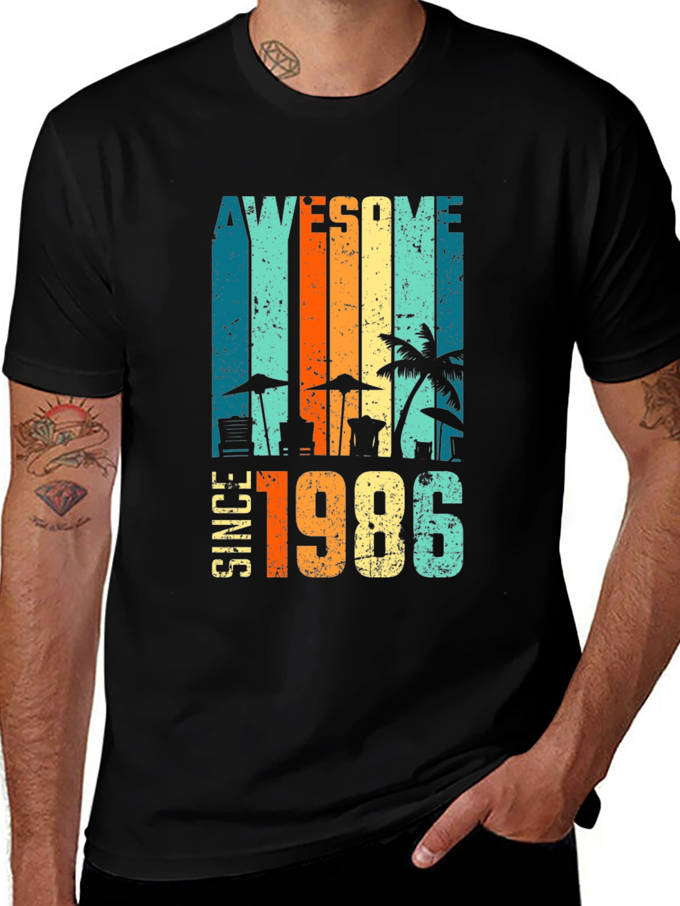 Awesome Since 1986 Retro Beach T-Shirt