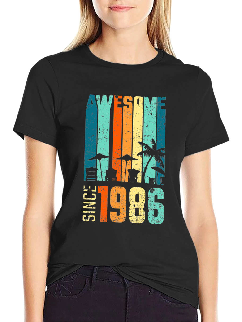 Awesome Since 1986 Retro Beach T-Shirt