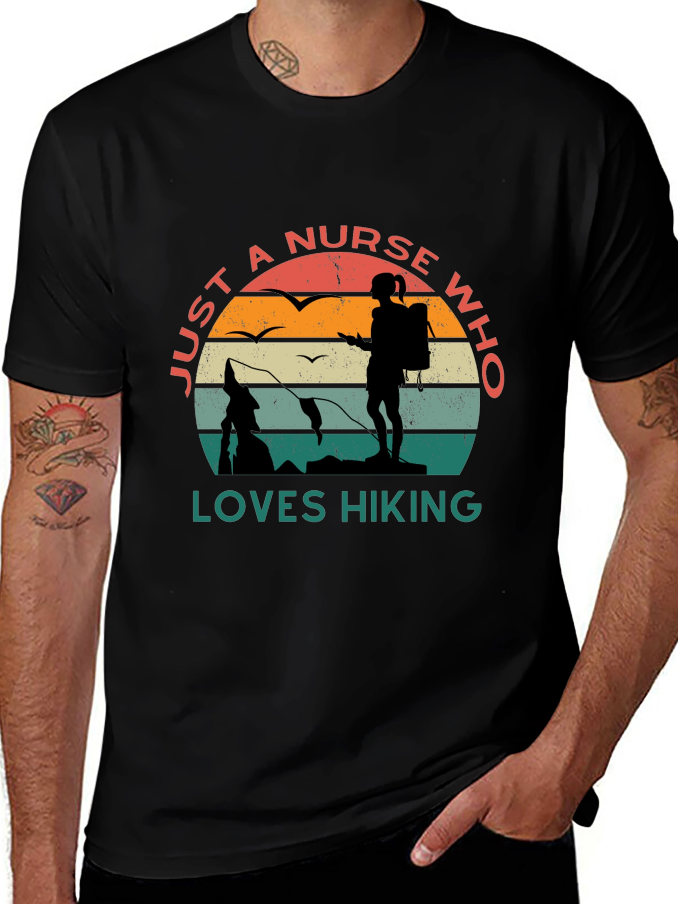 Nurse Hiker T-Shirt - Just A Nurse Who Loves Hiking Tee