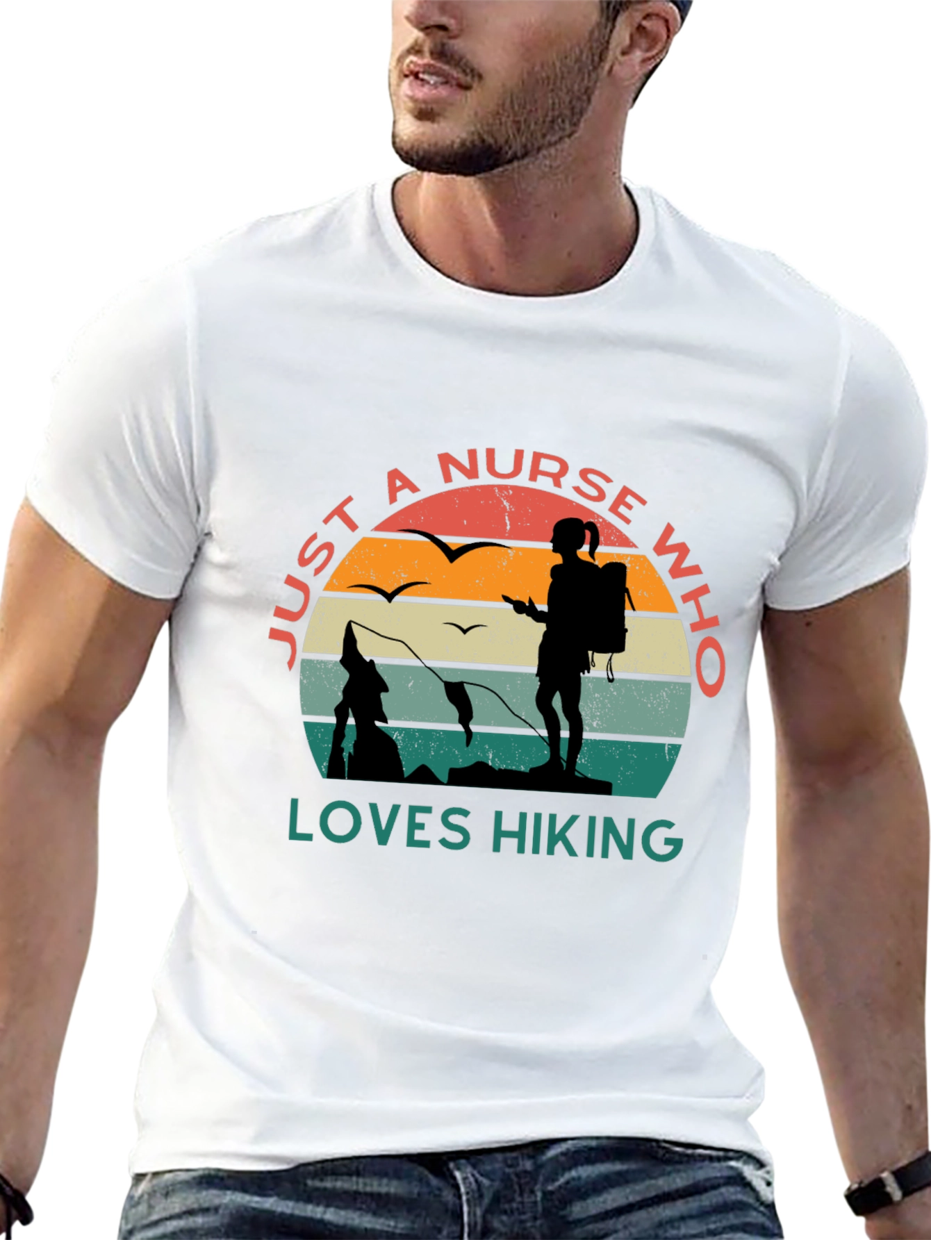 Nurse Hiker T-Shirt - Just A Nurse Who Loves Hiking Tee