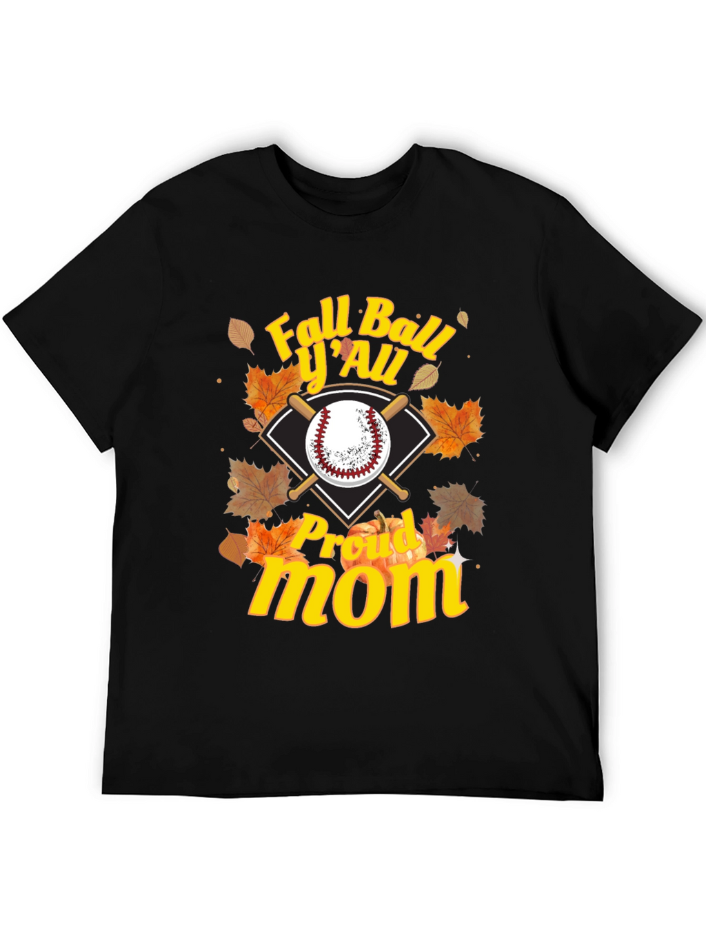 Fall Ball Yall Proud Mom Graphic Tee