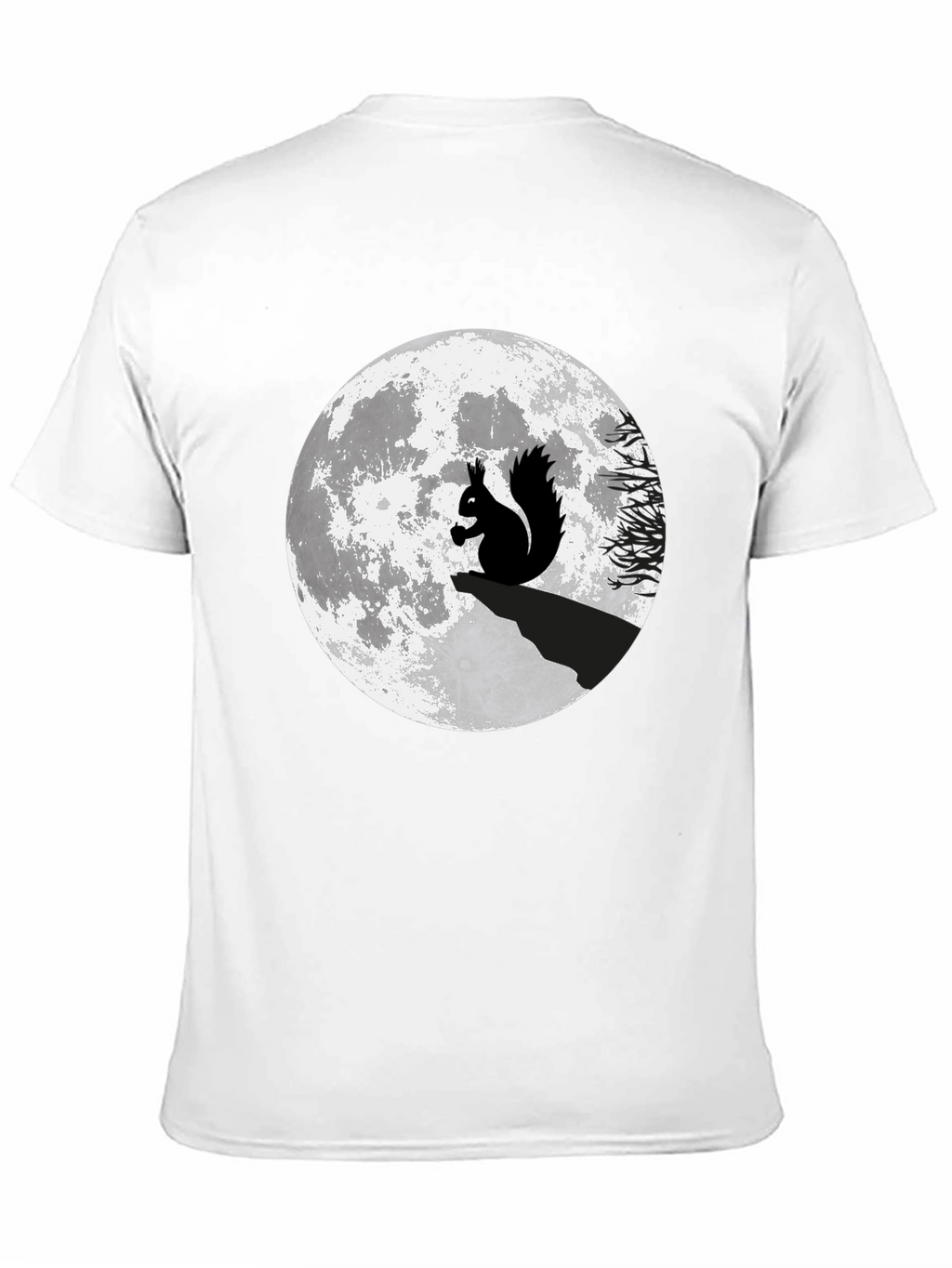 Squirrel Moon Graphic T-Shirt - Black