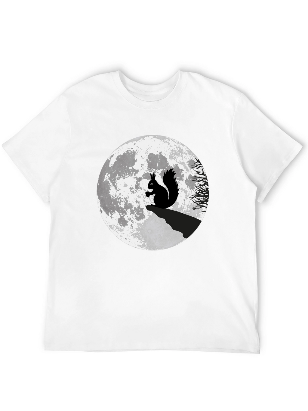 Squirrel Moon Graphic T-Shirt - Black
