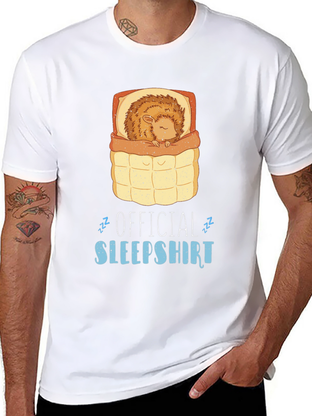 Official Sleepshirt Funny Hedgehog Pajama T-Shirt