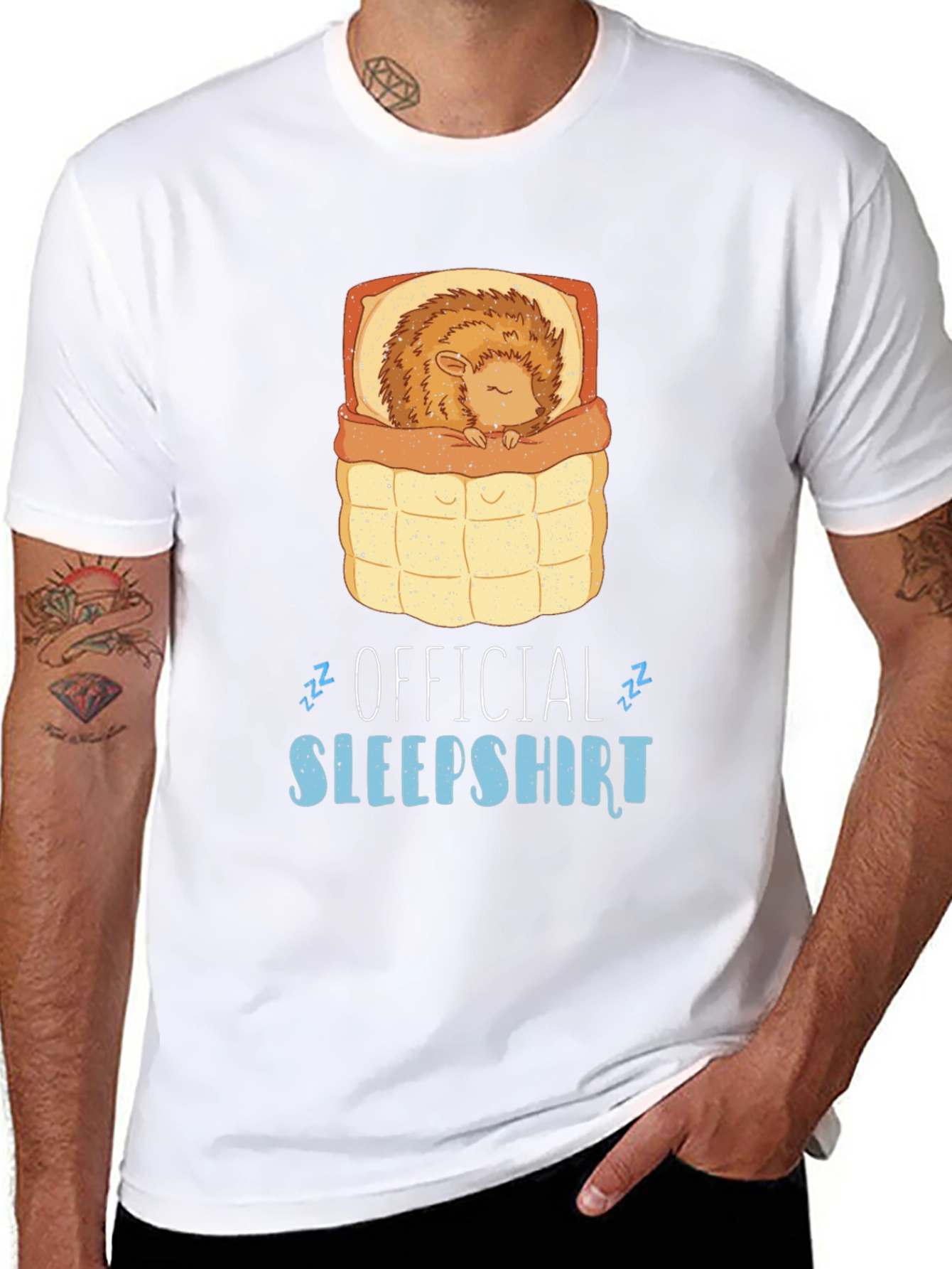 Official Sleepshirt Funny Hedgehog Pajama T-Shirt
