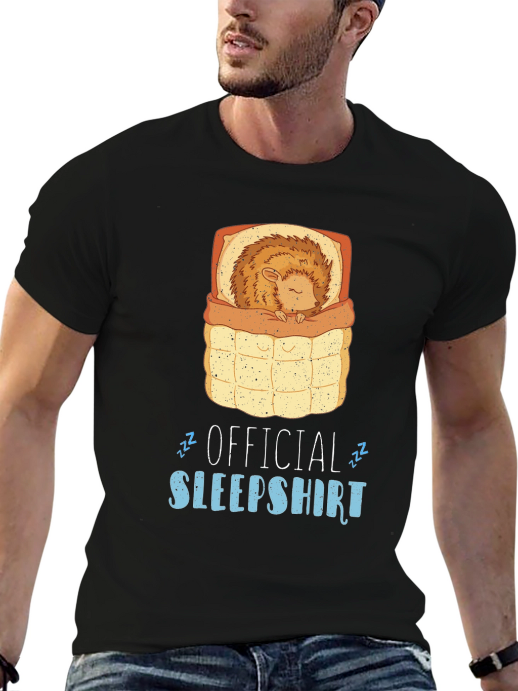 Official Sleepshirt Funny Hedgehog Pajama T-Shirt