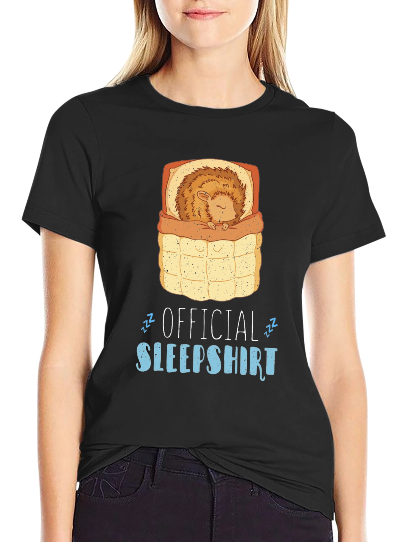 Official Sleepshirt Funny Hedgehog Pajama T-Shirt
