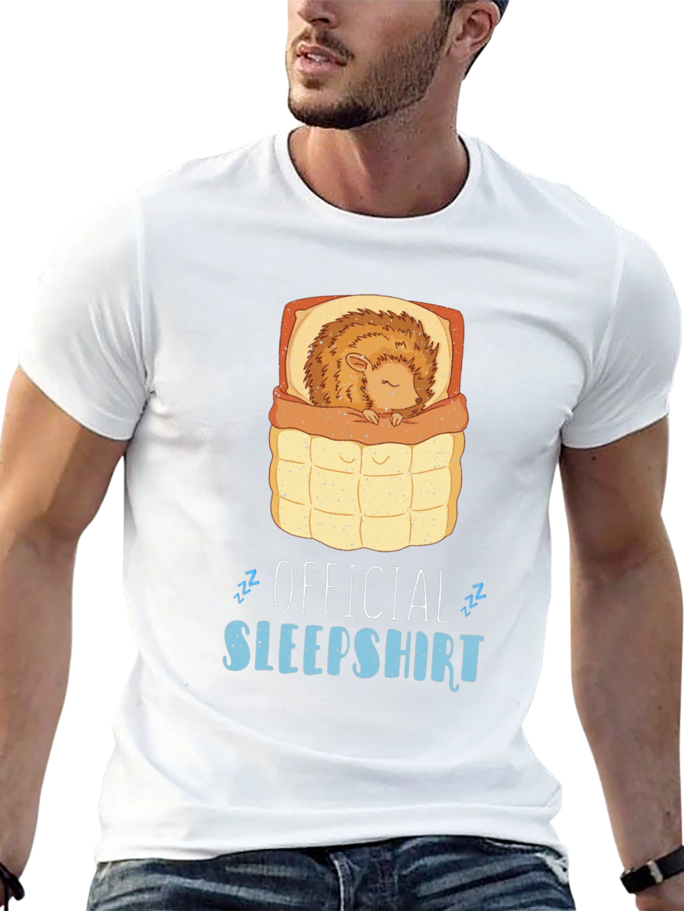 Official Sleepshirt Funny Hedgehog Pajama T-Shirt