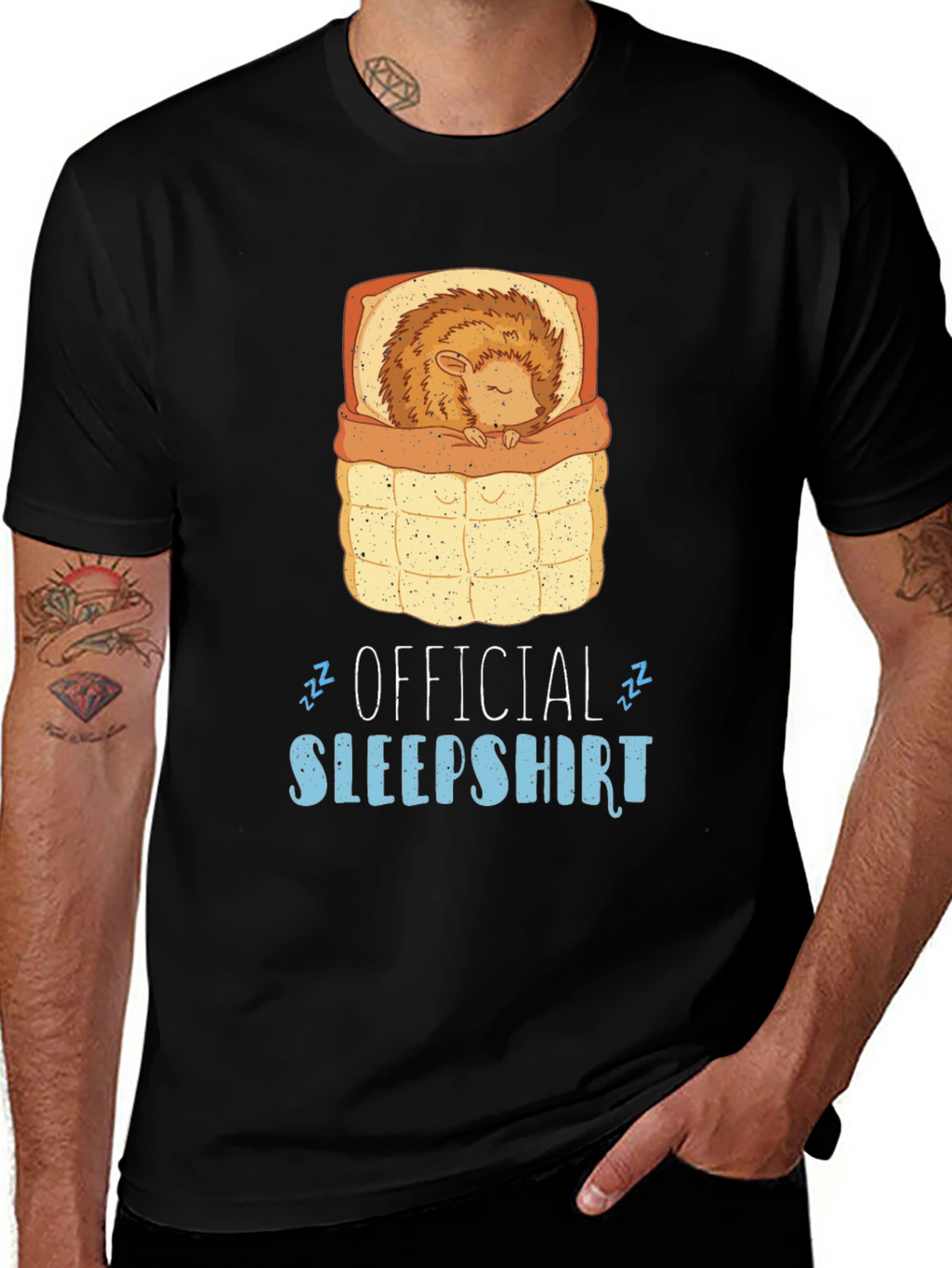 Official Sleepshirt Funny Hedgehog Pajama T-Shirt
