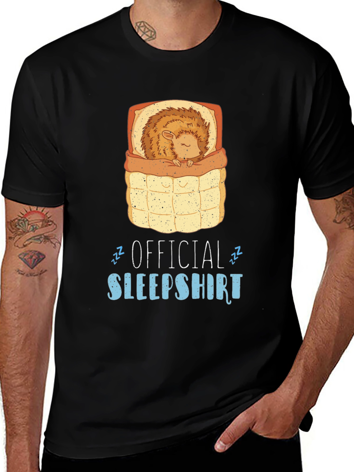 Official Sleepshirt Funny Hedgehog Pajama T-Shirt