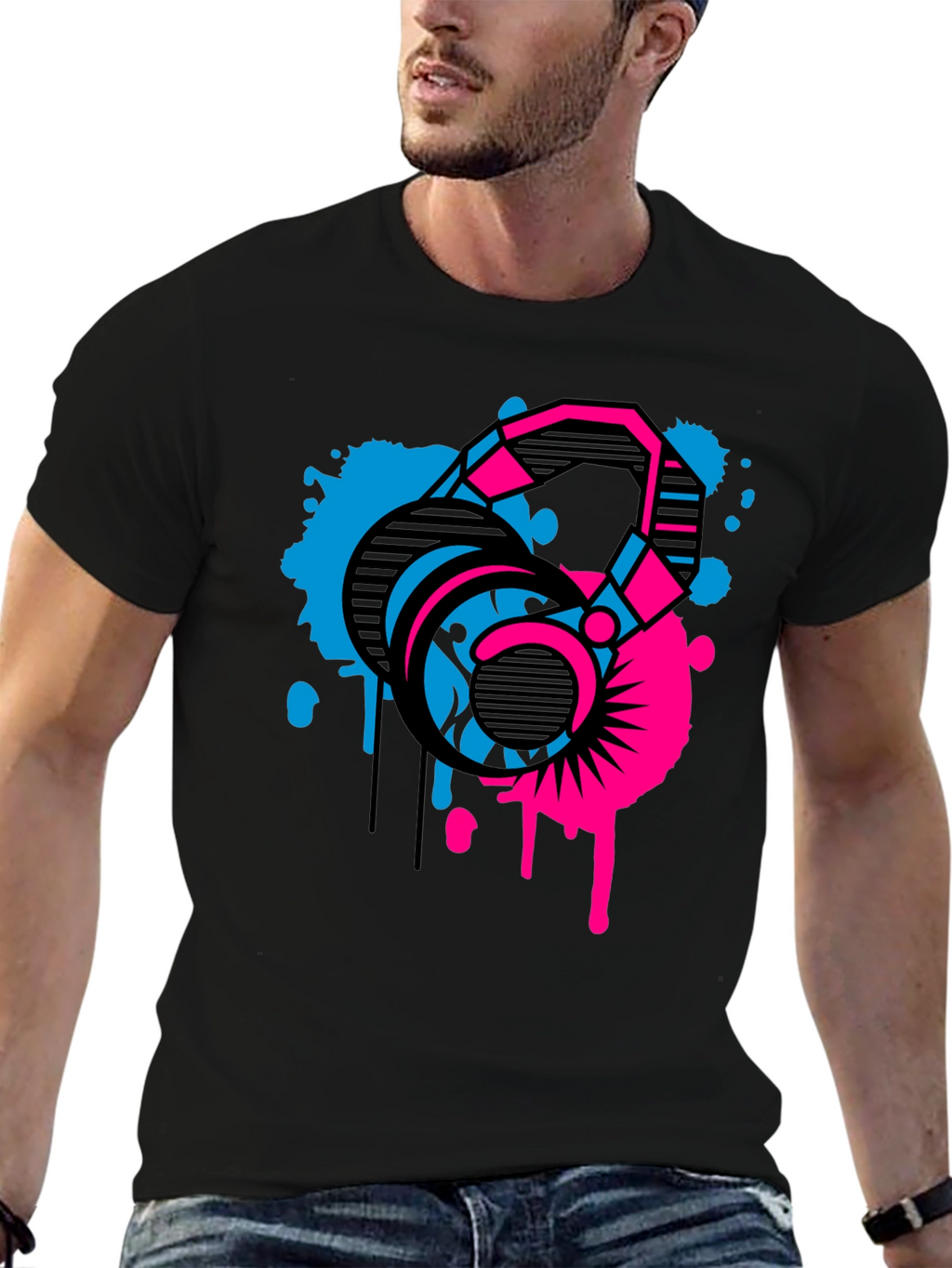 Abstract Kettlebell Graphic T-Shirt - Fitness Apparel