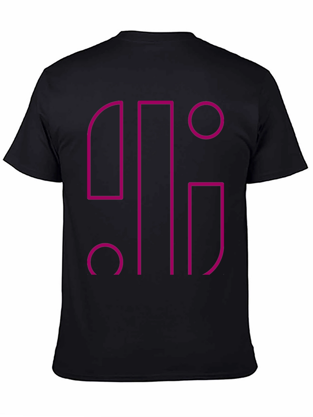 Abstract Geometric Graphic Black T-Shirt