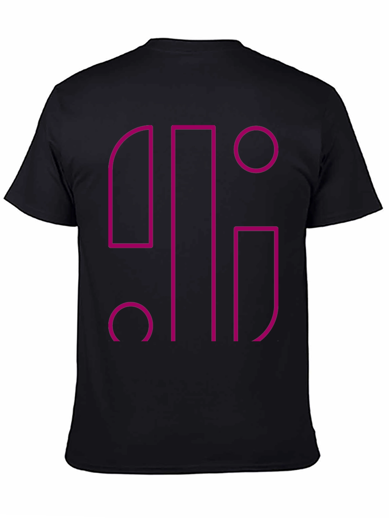 Abstract Geometric Graphic Black T-Shirt