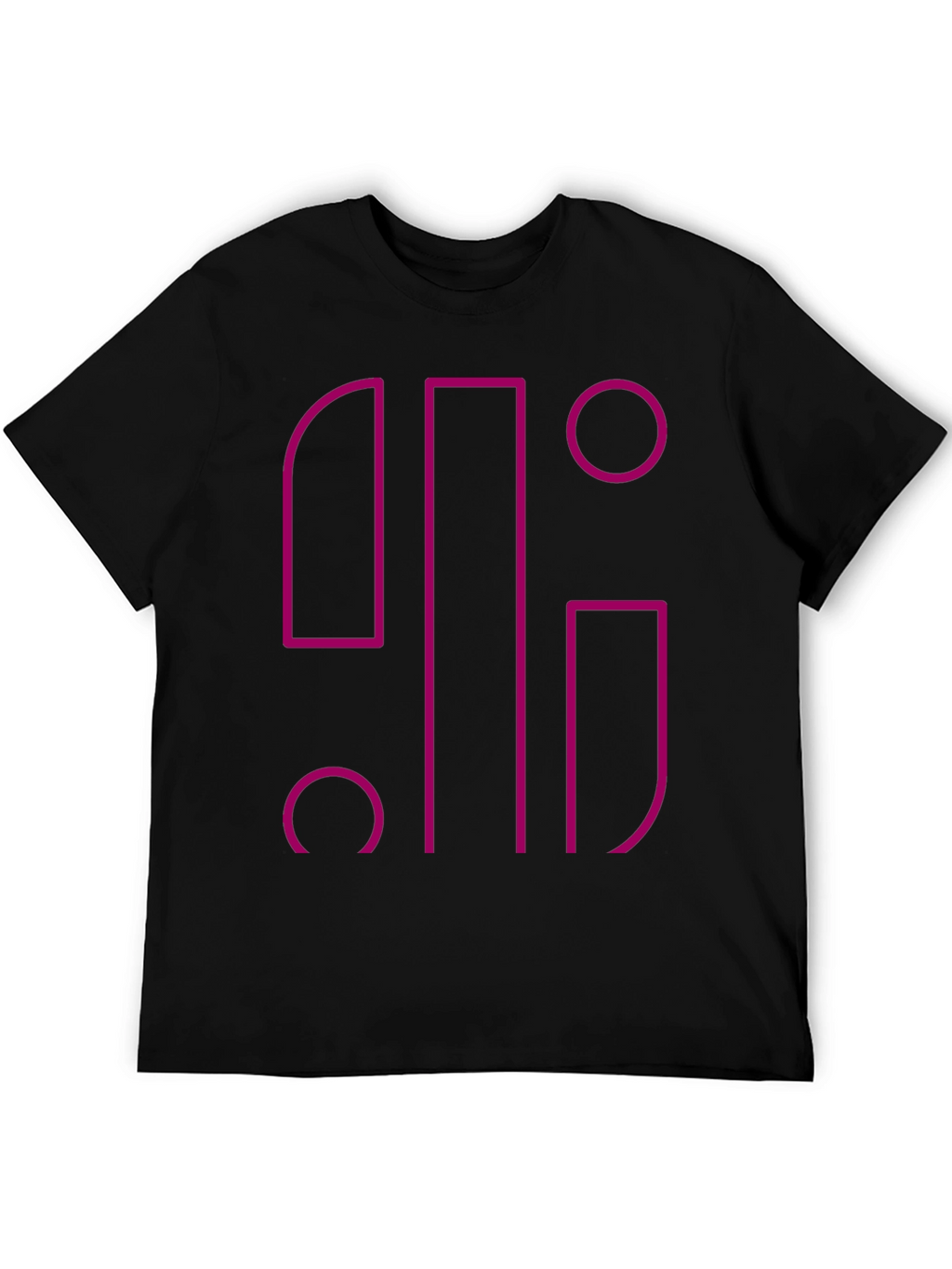 Abstract Geometric Graphic Black T-Shirt