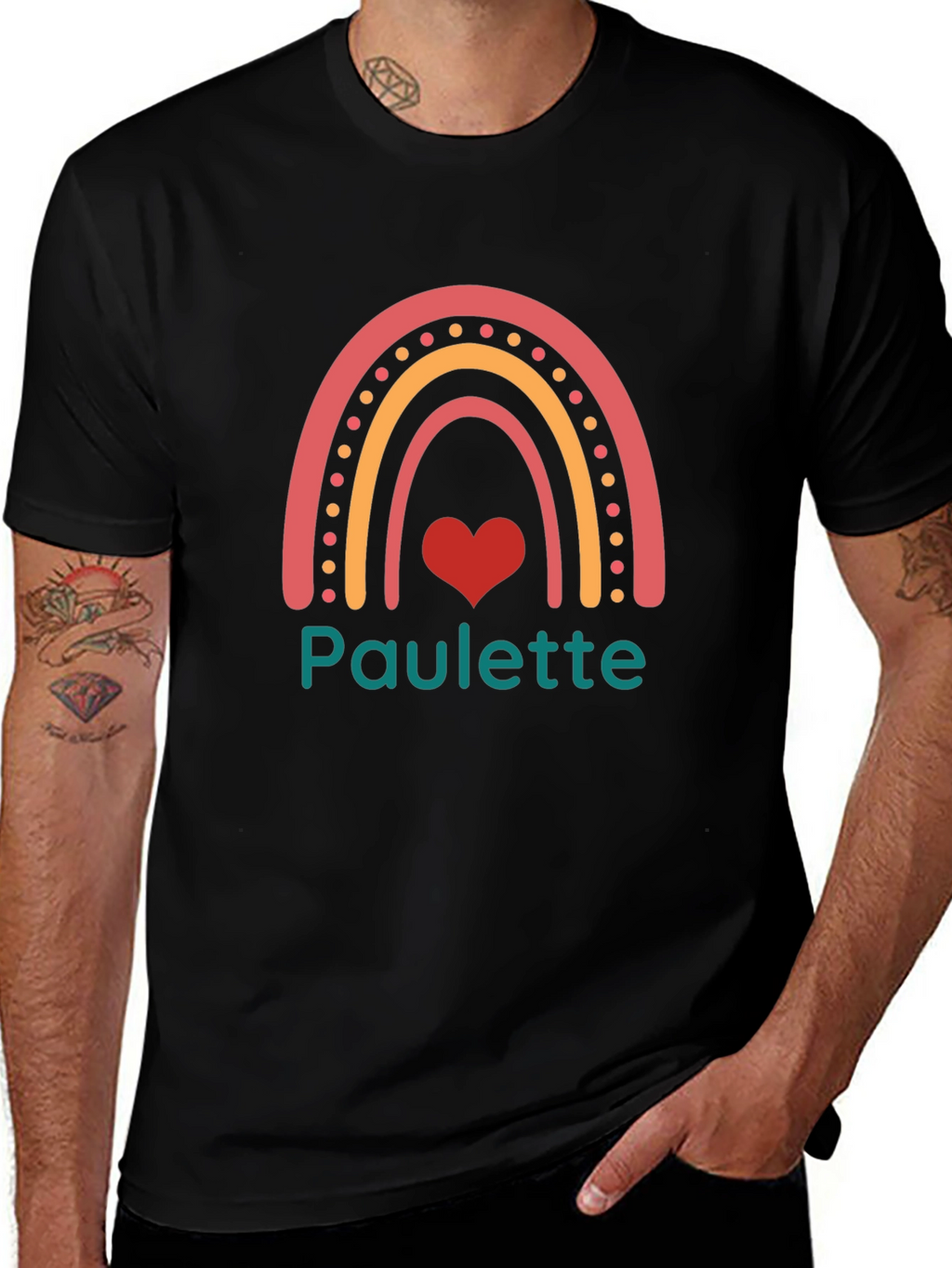 Paulette Rainbow Heart Graphic Tee