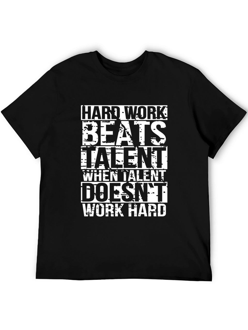Hard Work Beats Talent Graphic Black T-Shirt