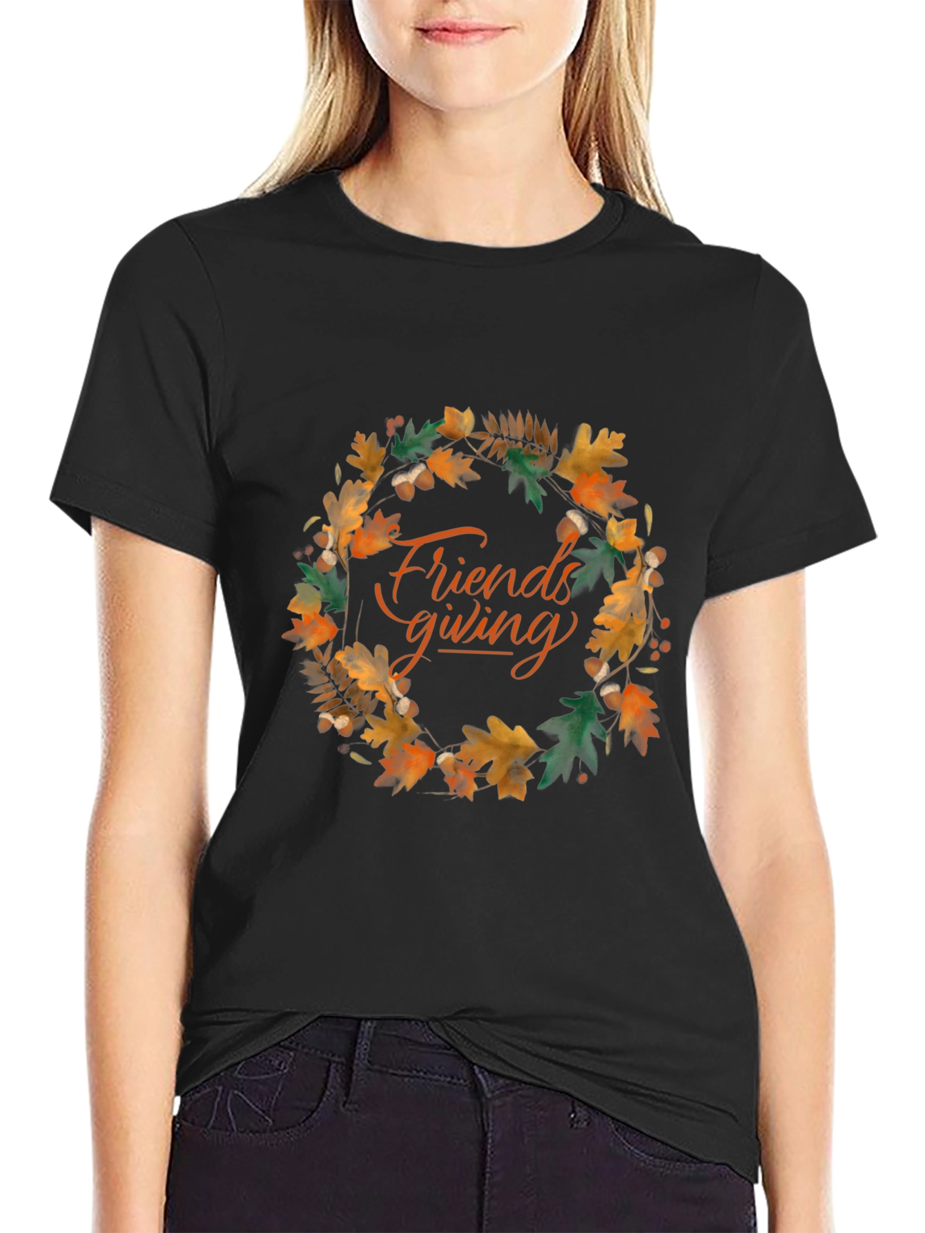 Friendsgiving Autumn Wreath Graphic Tee