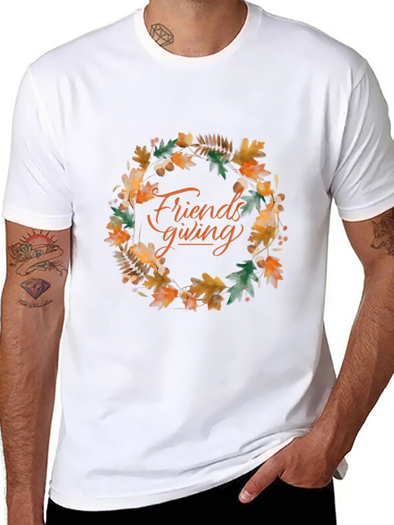Friendsgiving Autumn Wreath Graphic Tee